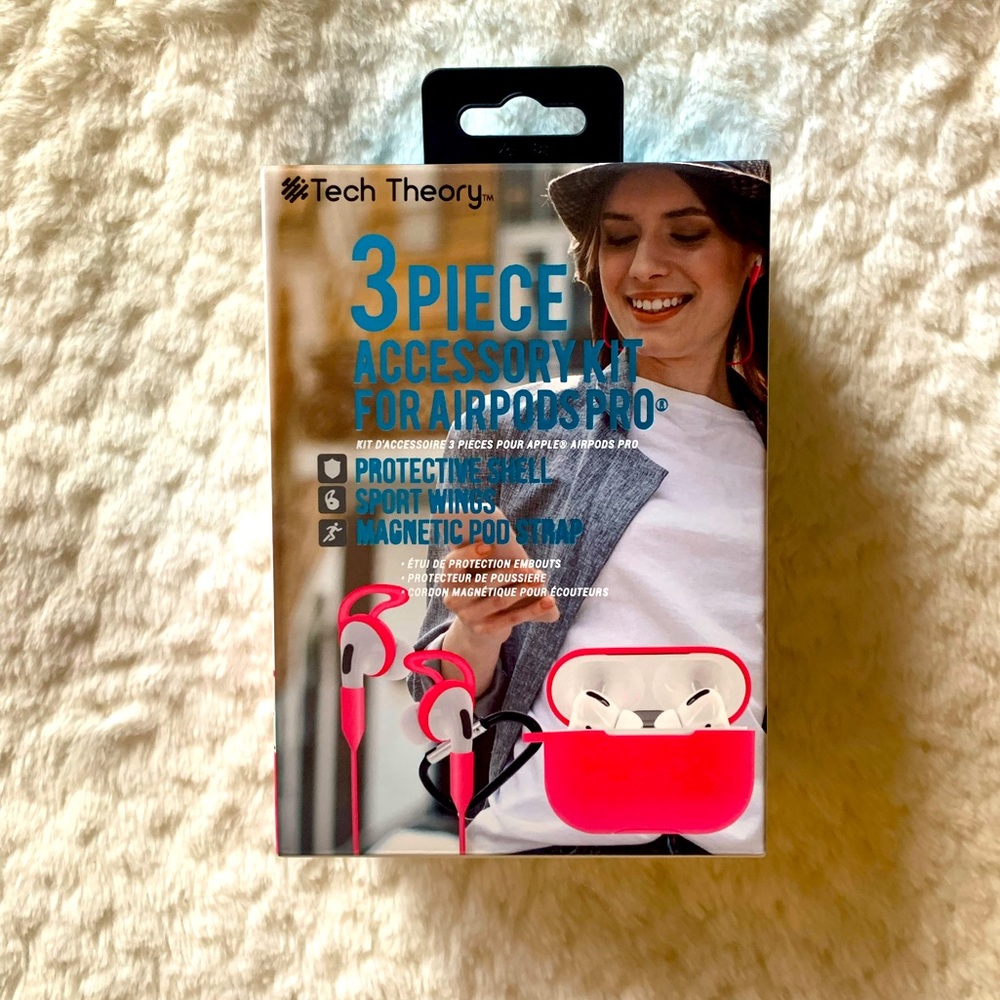 BNIB! Tech Theory AirPod Pro Accessory Kit in Bright Pink